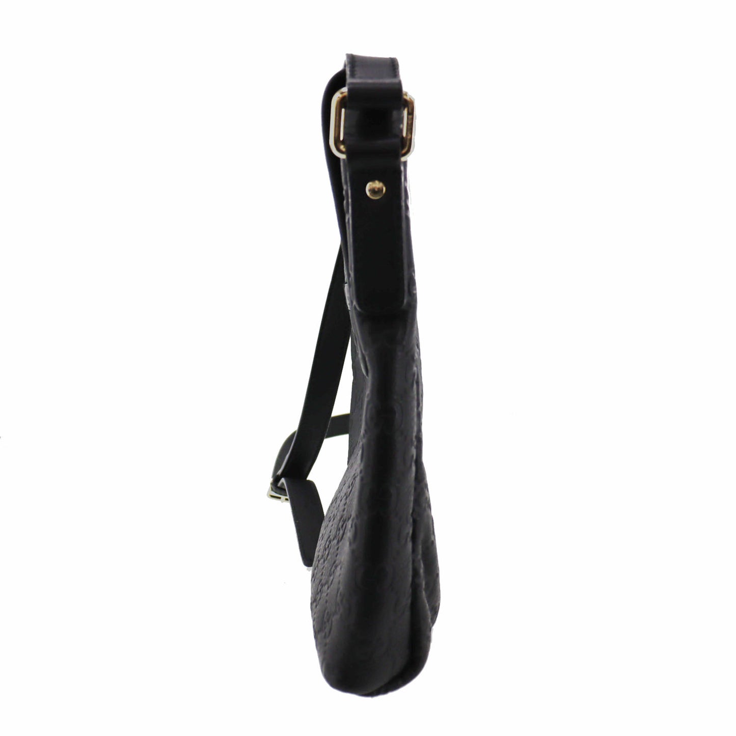 GUCCI Shima Shoulder Bag Black Leather #BS113