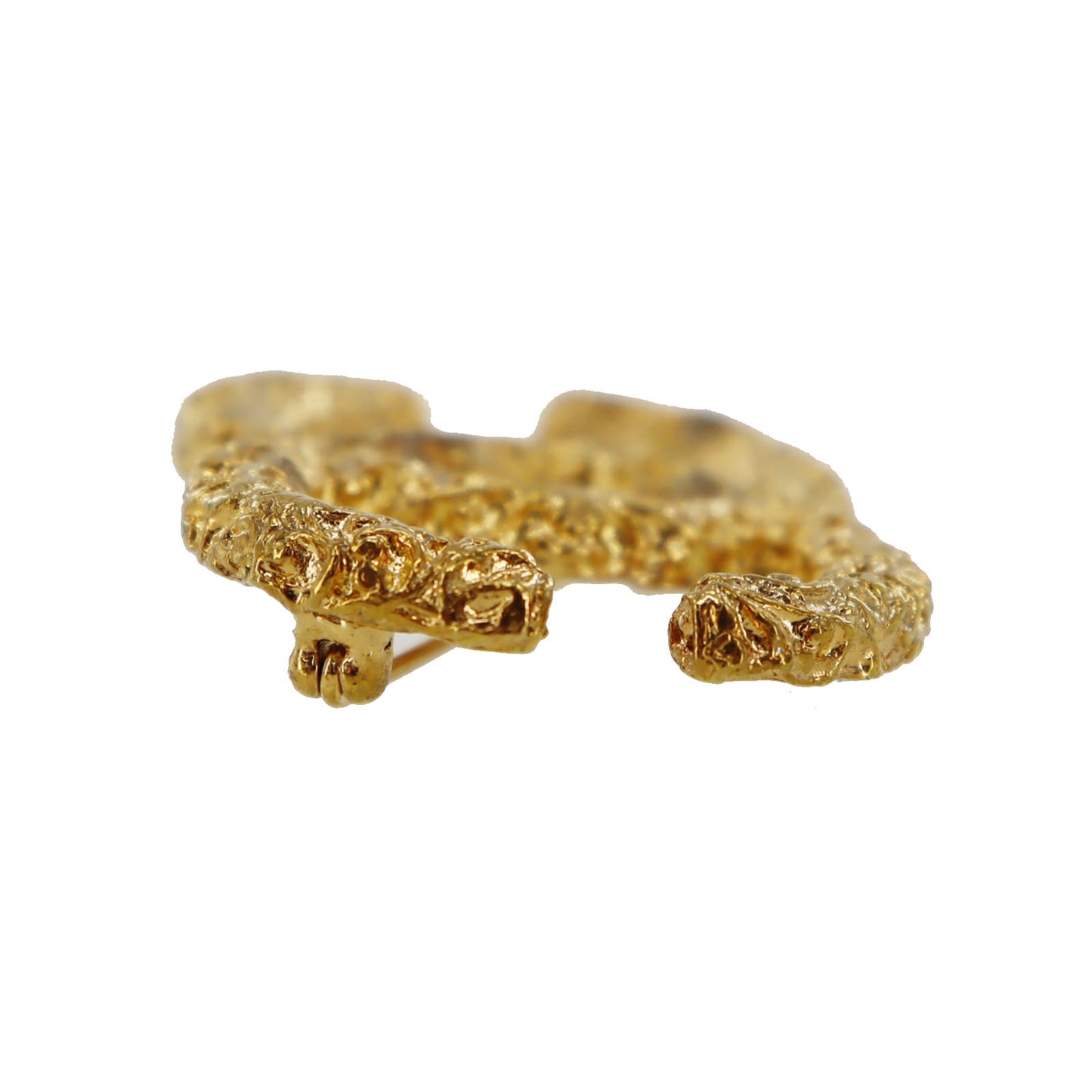 CHANEL CC Logos Pin Brooch Gold Plated 93 A #BX673