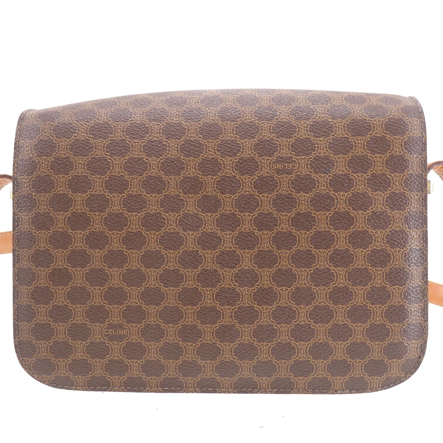 CELINE Horse Carriage Macadam Pattern Shoulder Bag PVC Leather #CY679