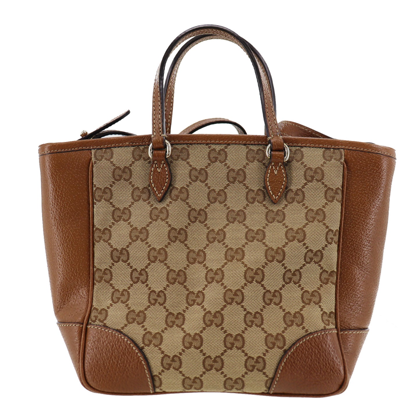 GUCCI Original GG Shoulder Handbag Brown Canvas Leather #BP650