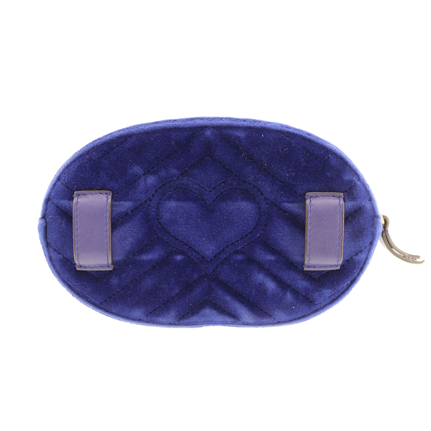 GUCCI GG Marmont Funny Pack Belt Bag Blue Velor #AH709