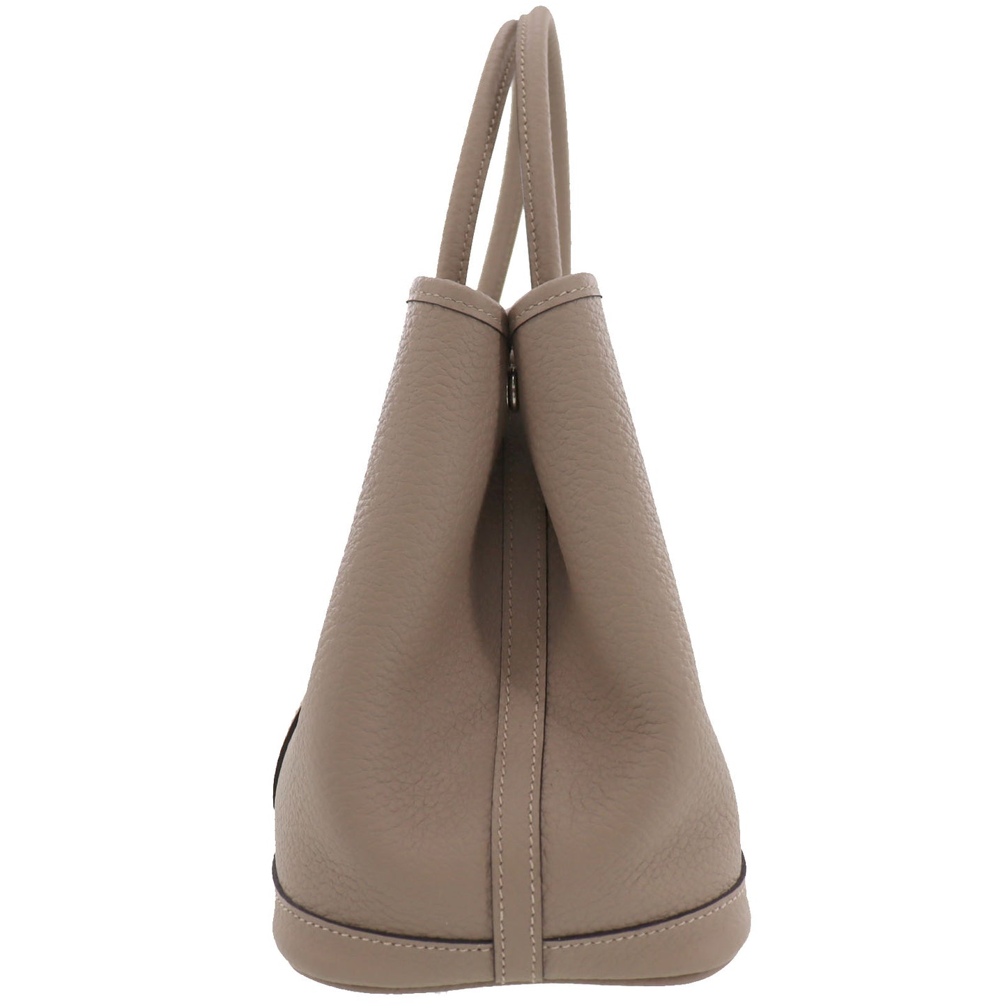 HERMES HandBag Garden Party TPM Beige Negonda Leather #AH705