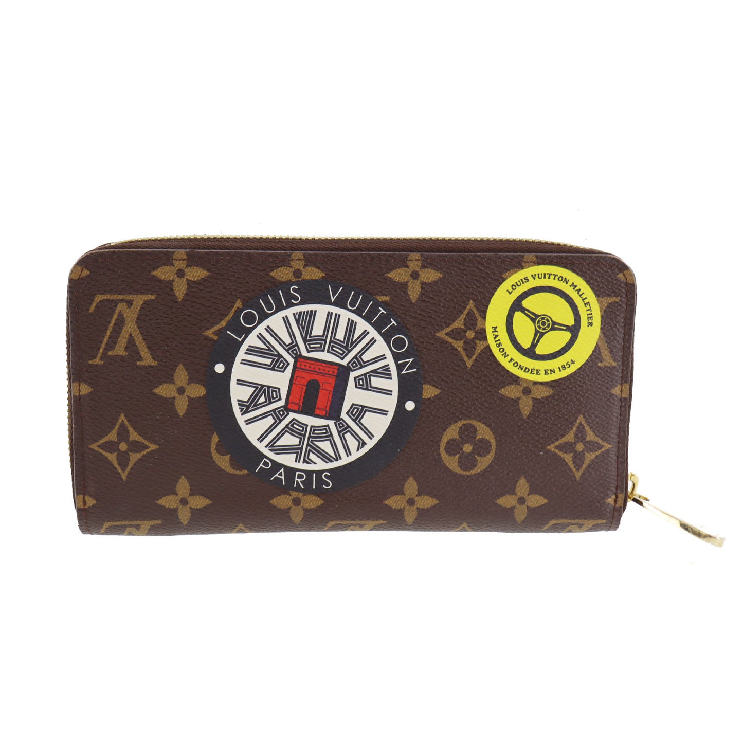 LOUIS VUITTON LV Sticker Zippy Wallet Monogram M62149 #AH594