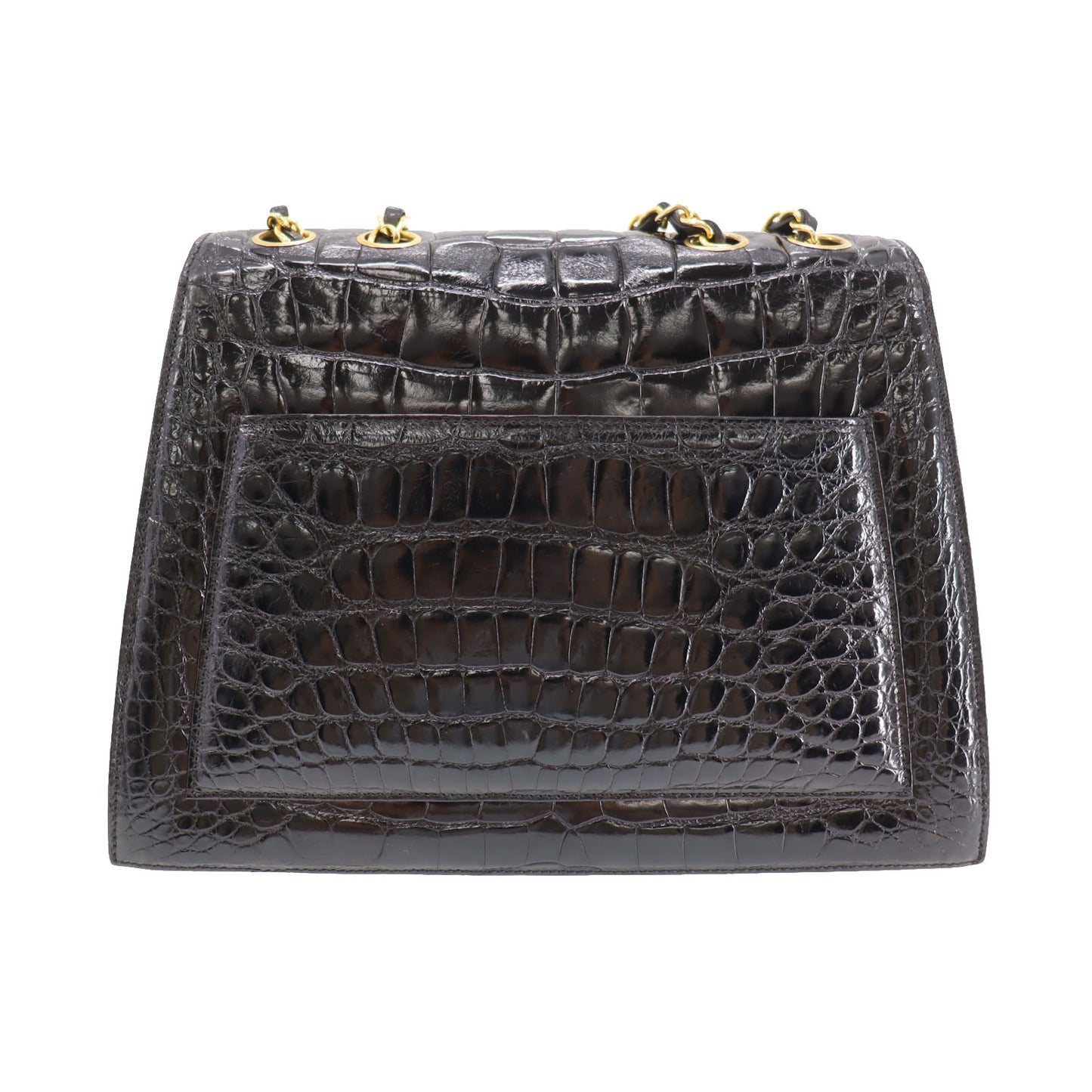 CHANEL Shoulder Bag Embossed leather Black #BL492
