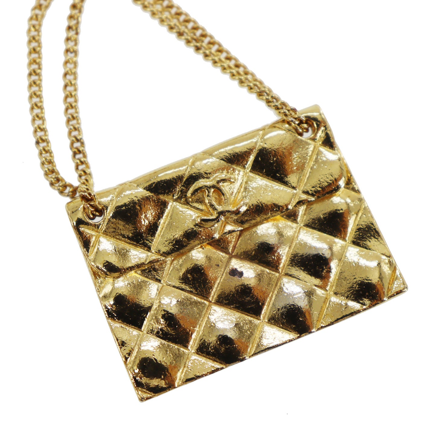 CHANEL Medallion Swing Bag Pin Brooch Gold Plated 2 5 #CD698