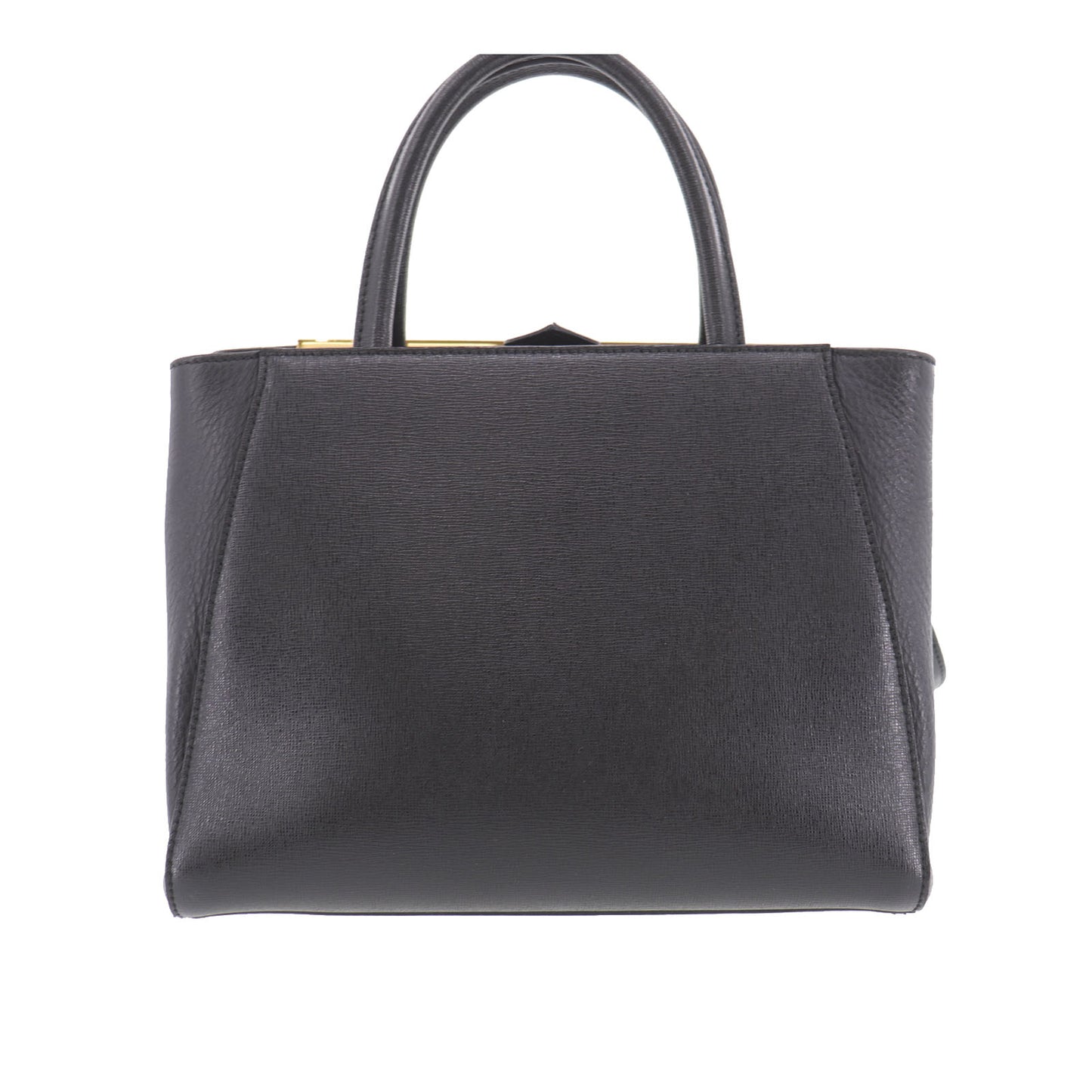 FENDI 2way Shoulder Handbag Black Leather #AH652