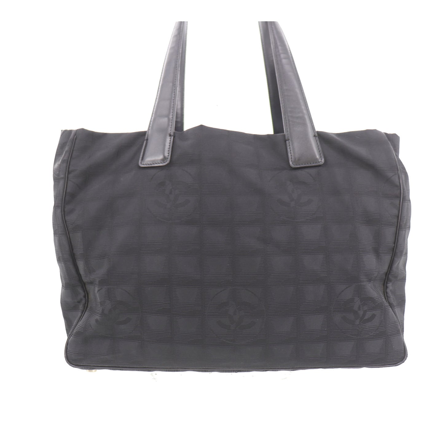 CHANEL New Travel Line Tote Bag Black Nylon #EH49