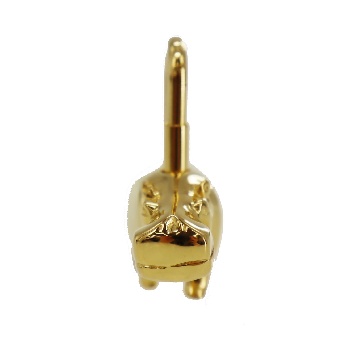 HERMÈS Hippopotamus Cadena Padlock Bag Charm Gold #CD254