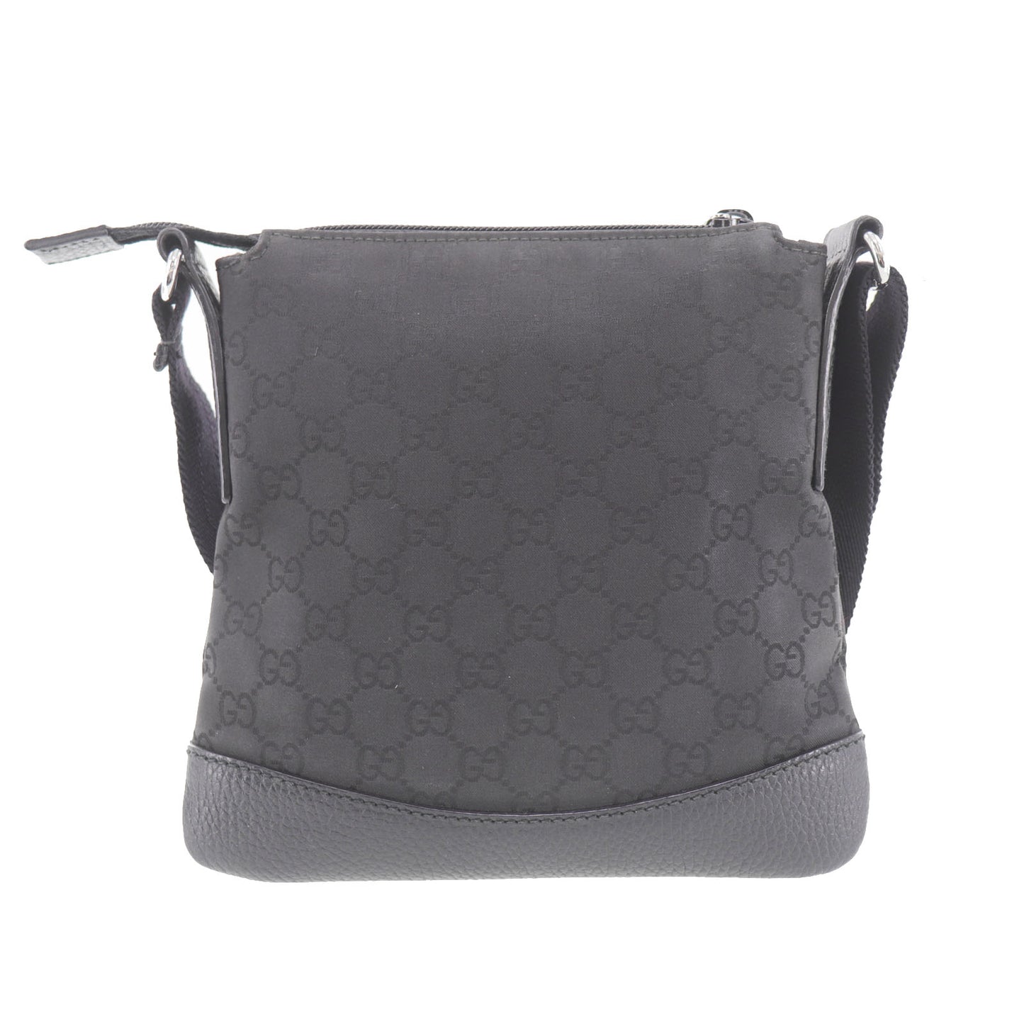 GUCCI Original GG Canvas Ued Crossbody Shoulder Bag Black #AH239