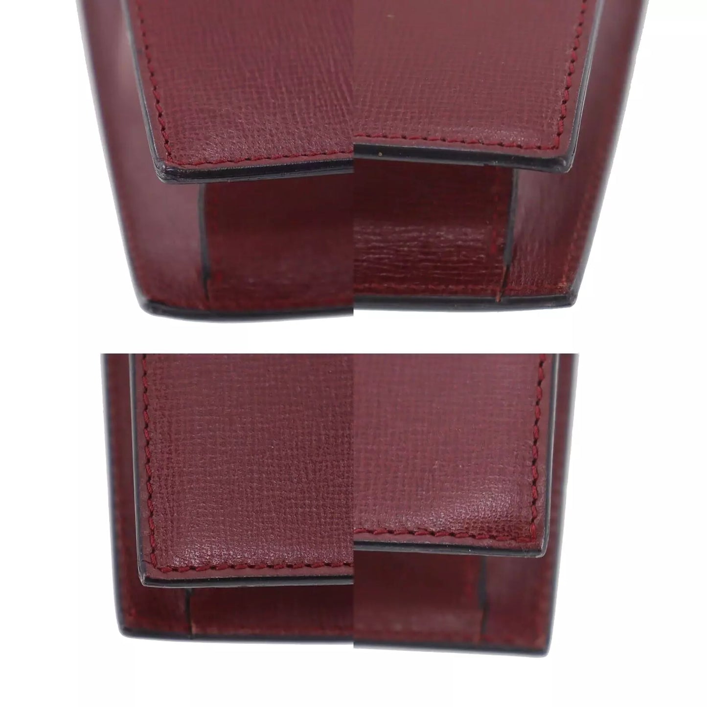 CARTIER Must Line Logos Crossbody Shoulder Bag Bordeaux Leather #AG928