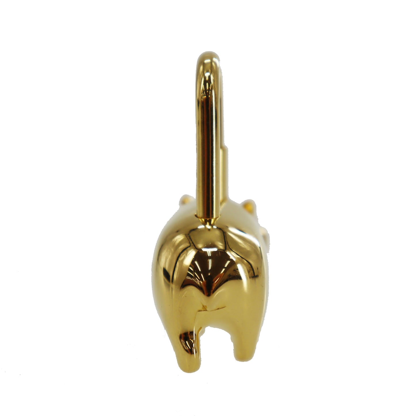 HERMÈS Hippopotamus Cadena Padlock Bag Charm Gold #CD254