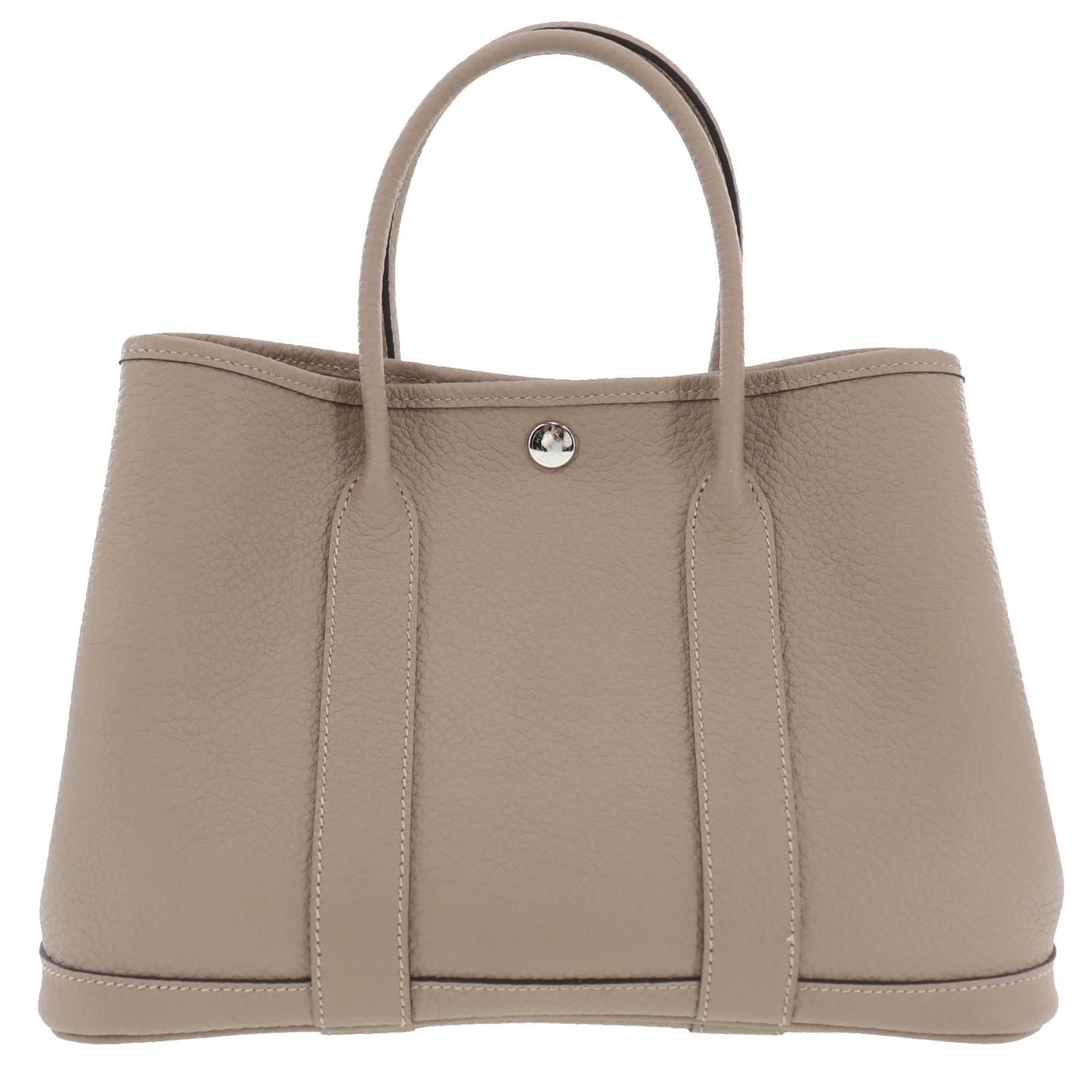 HERMES HandBag Garden Party TPM Beige Negonda Leather #AH705