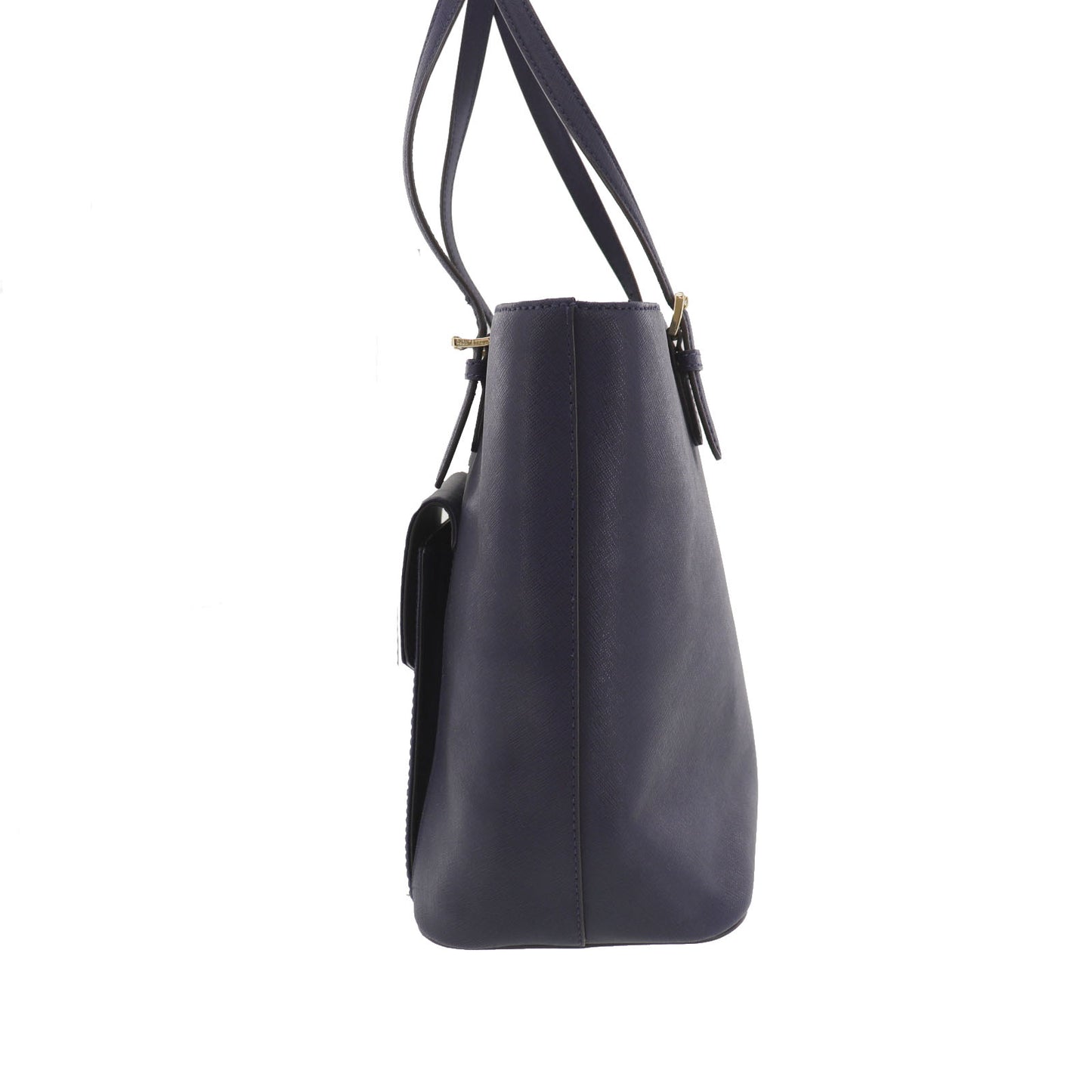 MICHAEL KORS Tote Shoulder Bag Navy Leather #BO485
