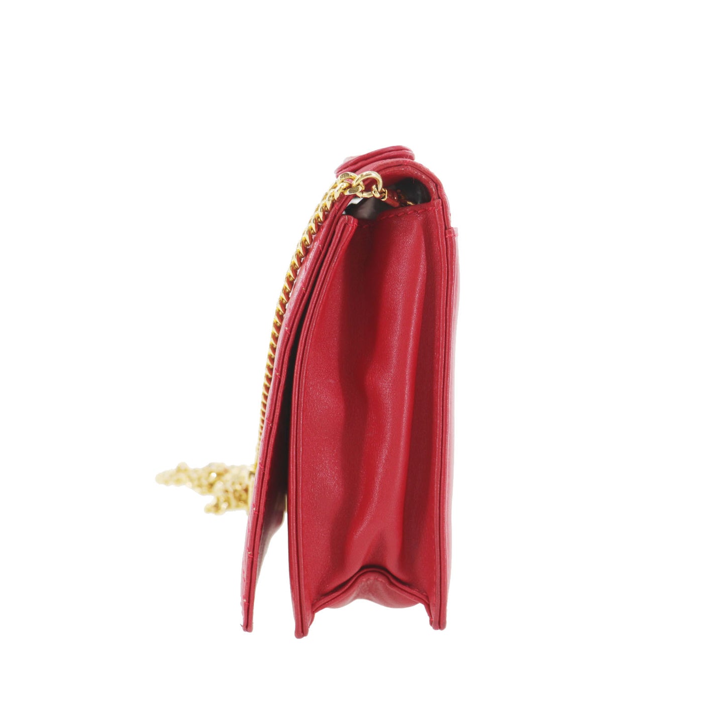 CELINE 2way Shoulder Handbag Bag Red Leather #AH475