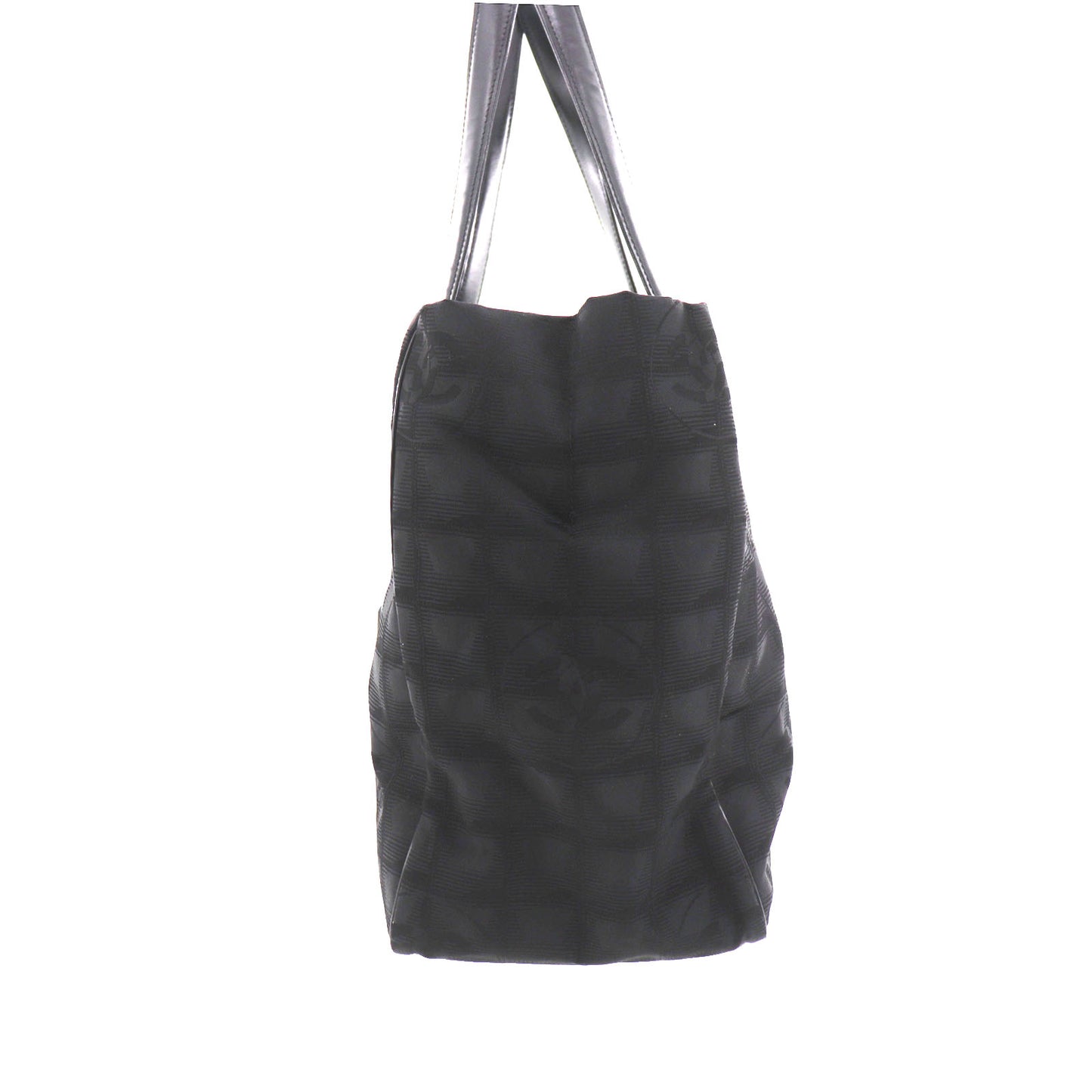 CHANEL New Travel Line Tote Bag Black Nylon #EH49