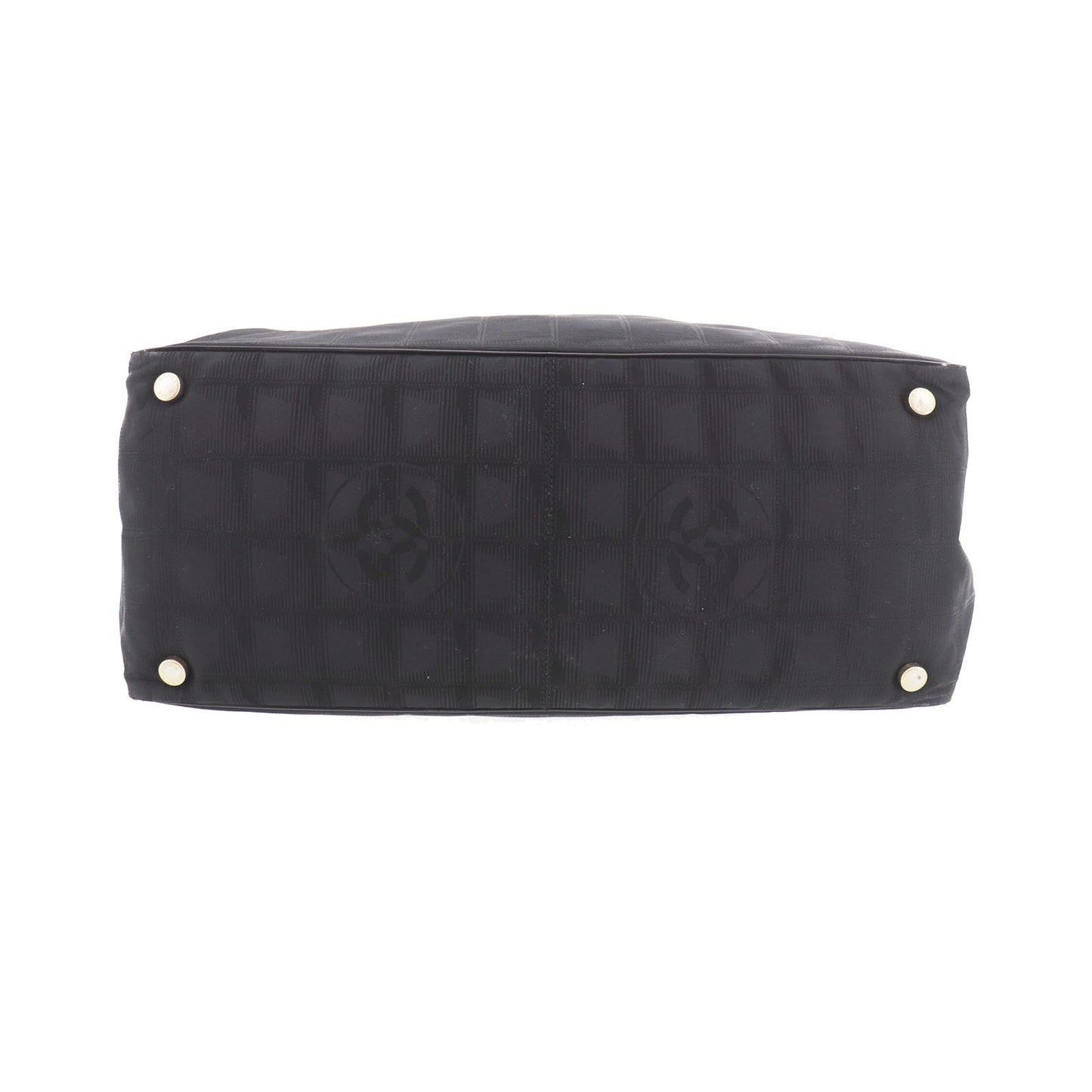 CHANEL New Travel Line Tote Bag Black Nylon #EH49