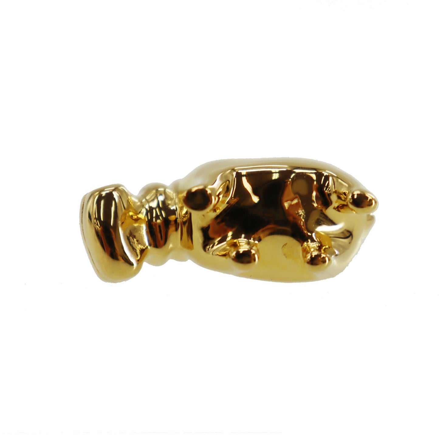 HERMÈS Hippopotamus Cadena Padlock Bag Charm Gold #CD254