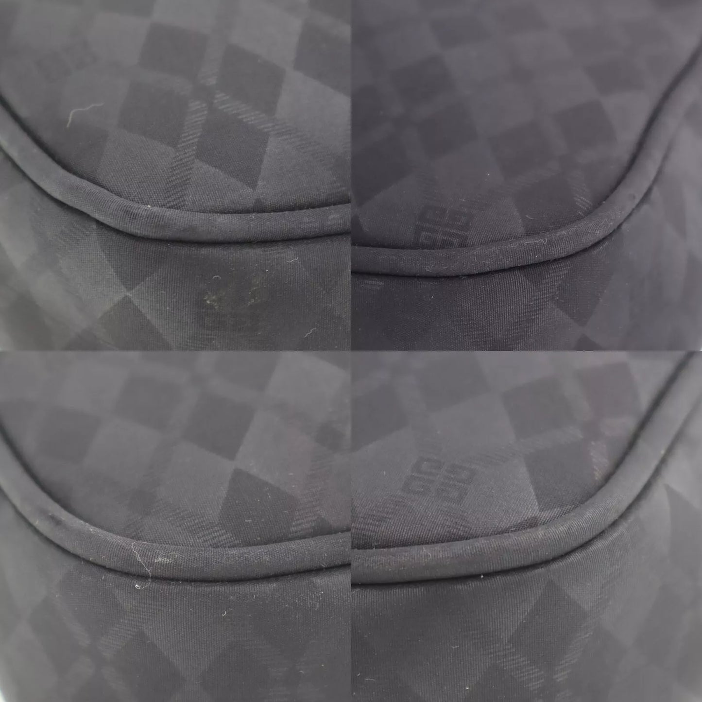 GIVENCHY Handbag Nylon Canvas Black China #AH91