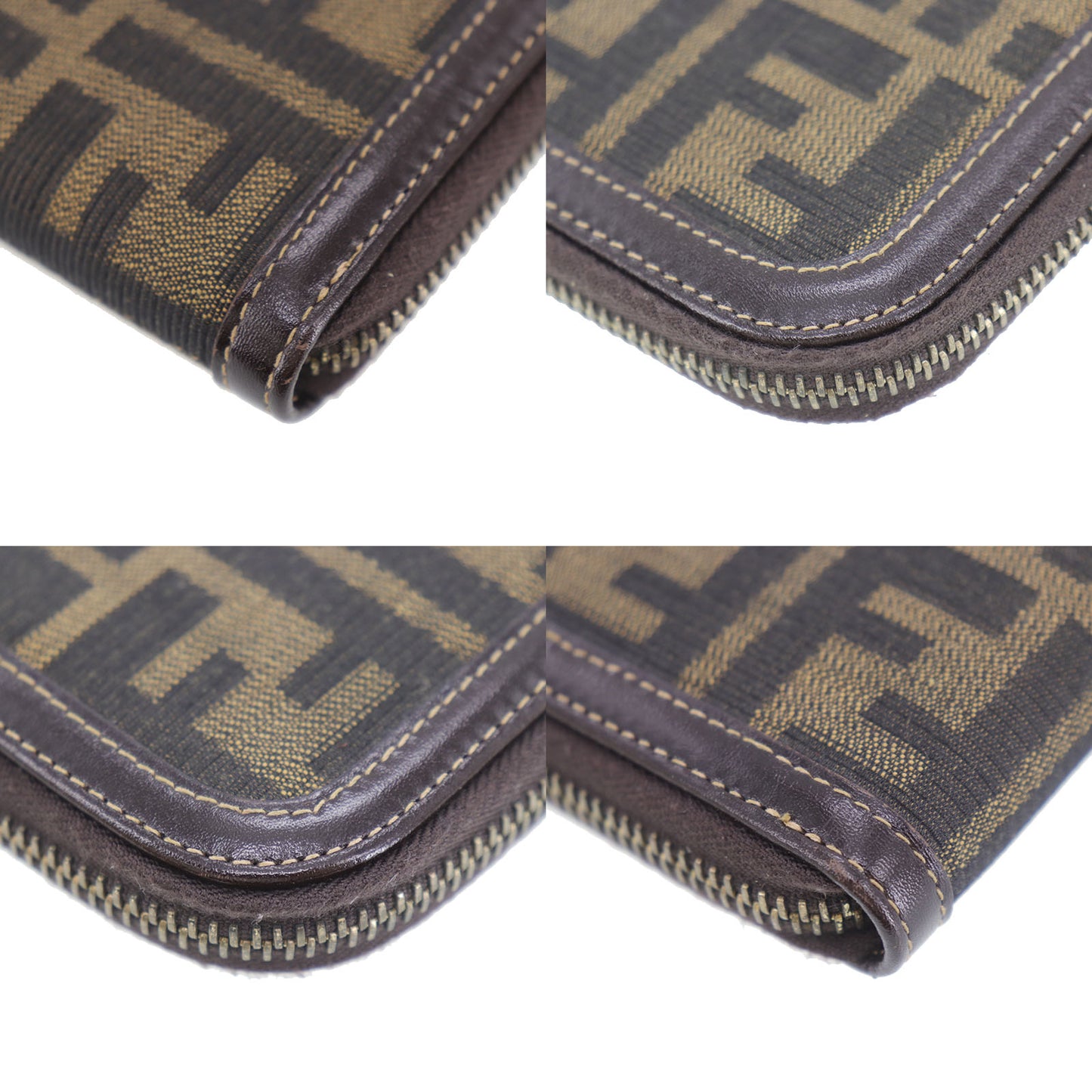 FENDI Zucca CD Case Brown Black Canvas #AH270
