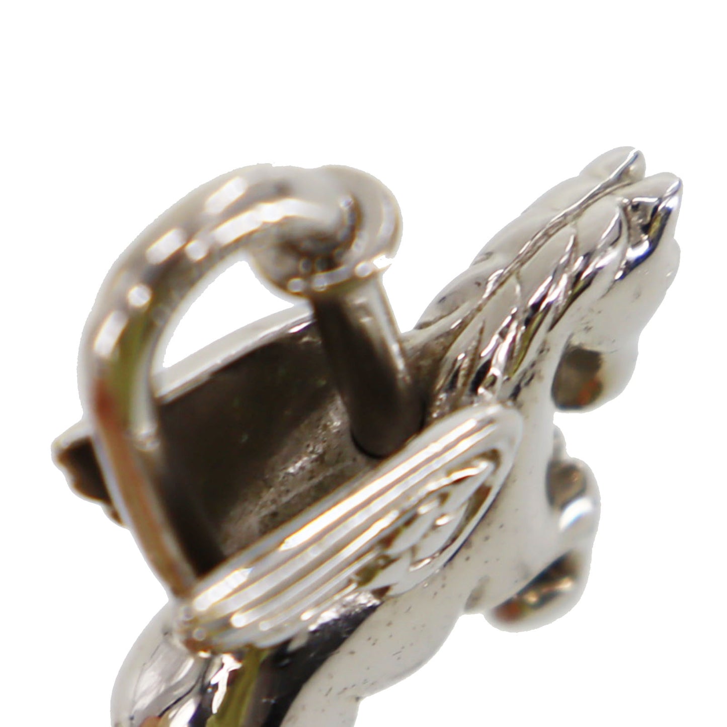HERMÈS Pegasus Motif Top Charm Cadena Padlock Silver #CR159