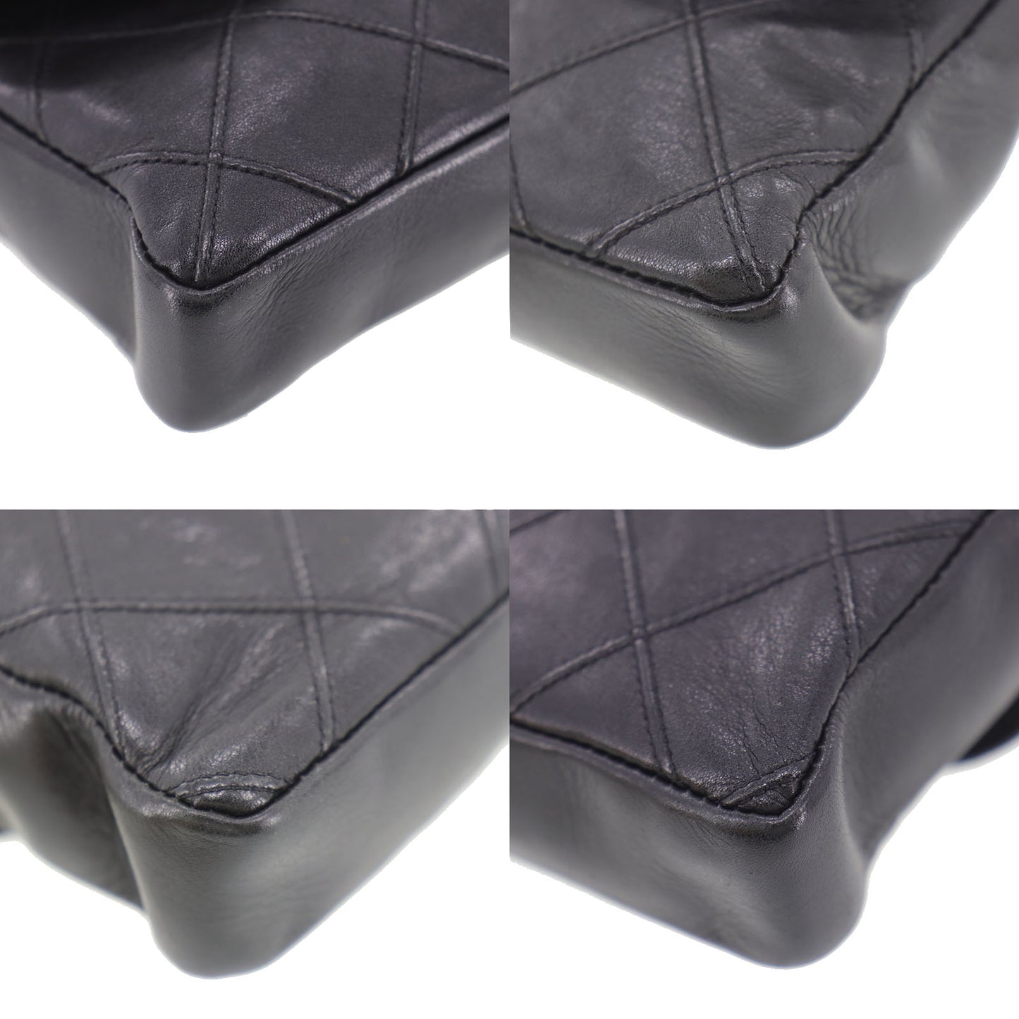 CHANEL Bum Bag Matelasse Lambskin Leather Belt Bag Black #EC582
