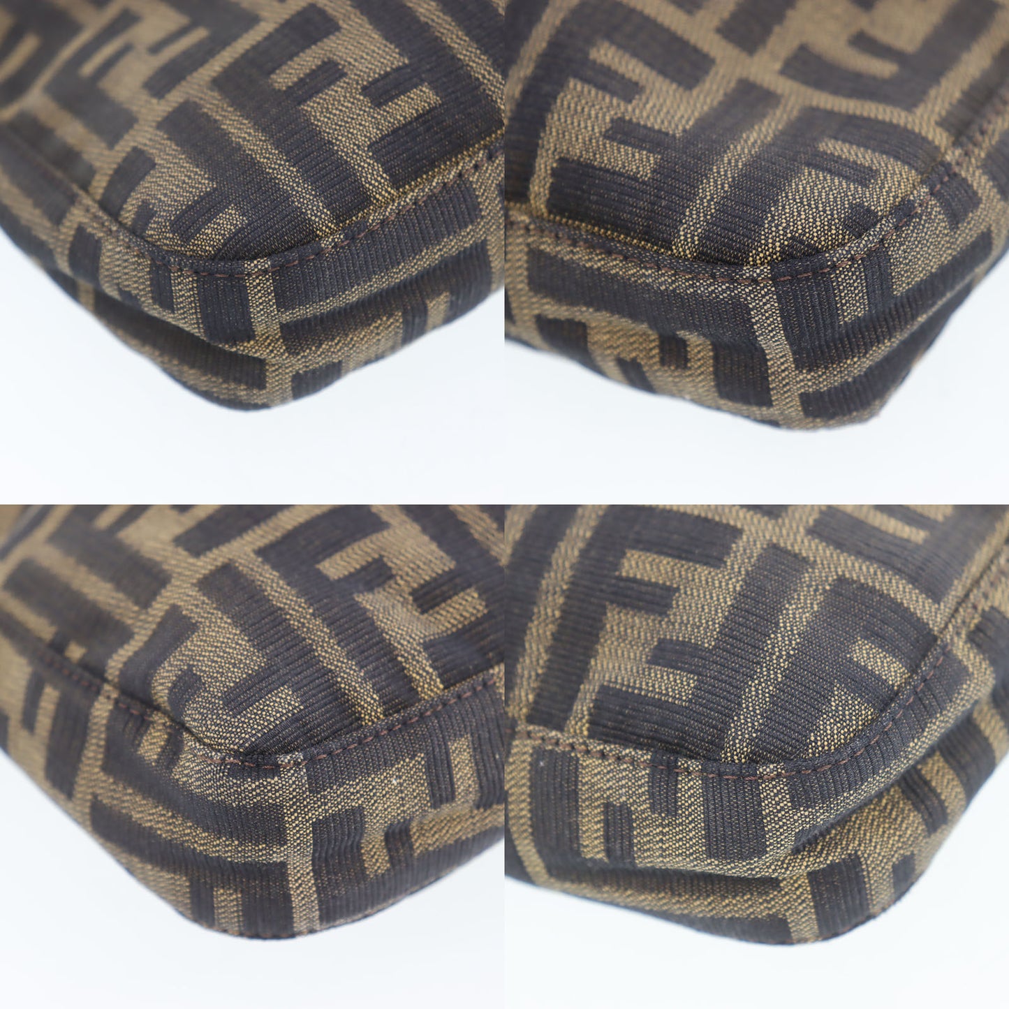 FENDI Zucca Mamma Bucket Shoulder Bag Brown #CU241