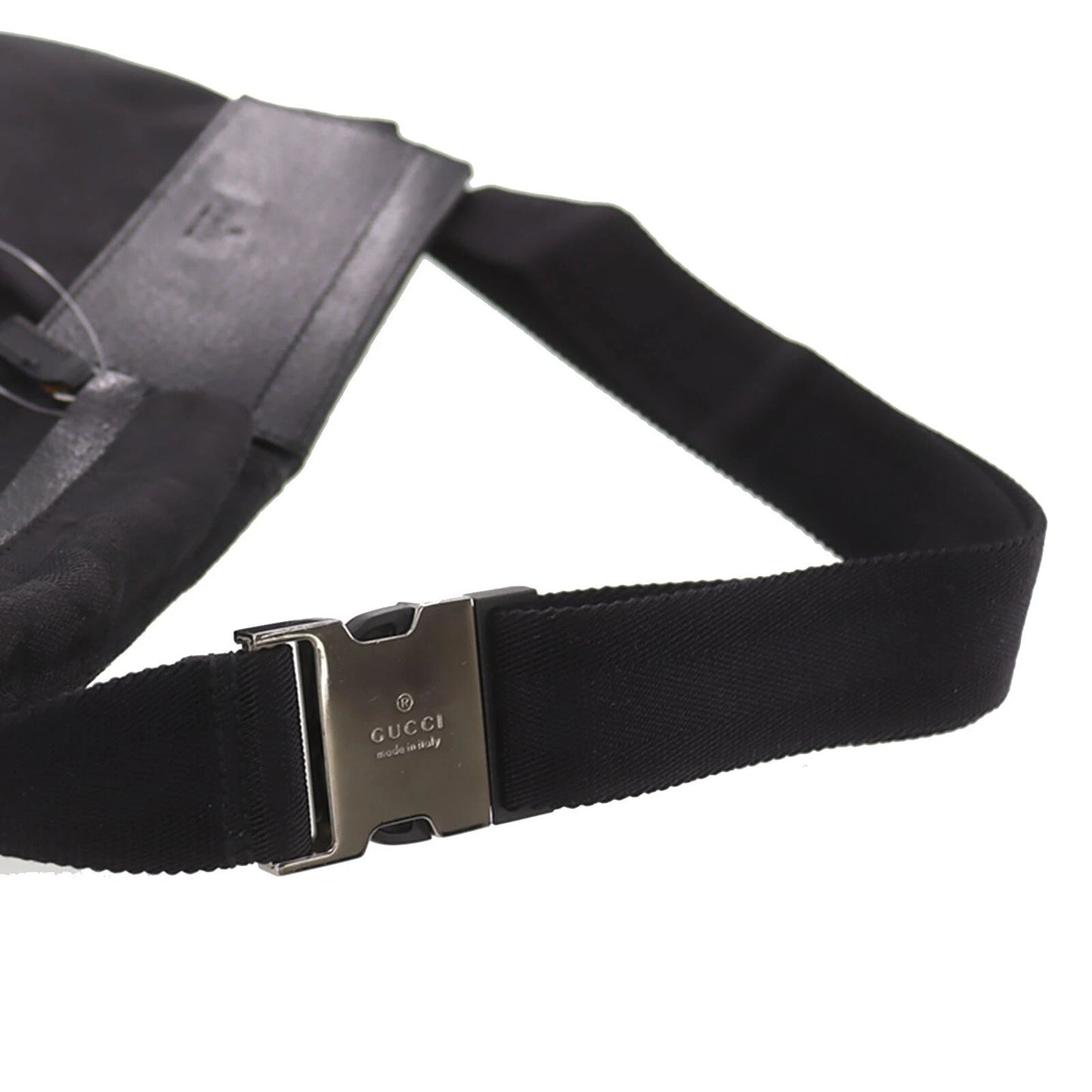 GUCCI Original GG Canvas Fanny Pack Waist Bag Black Canvas #BT121