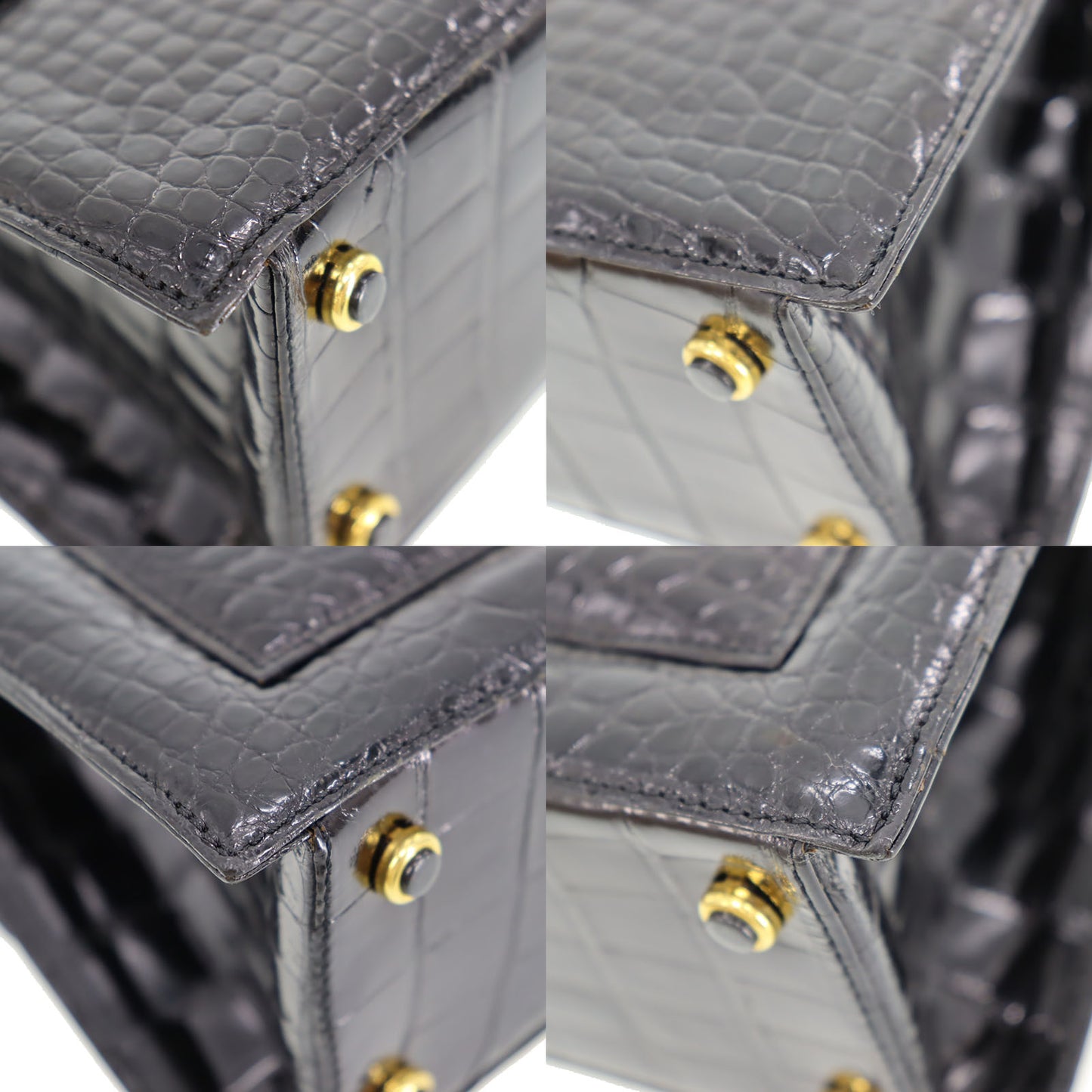 CHANEL Shoulder Bag Embossed leather Black #BL492