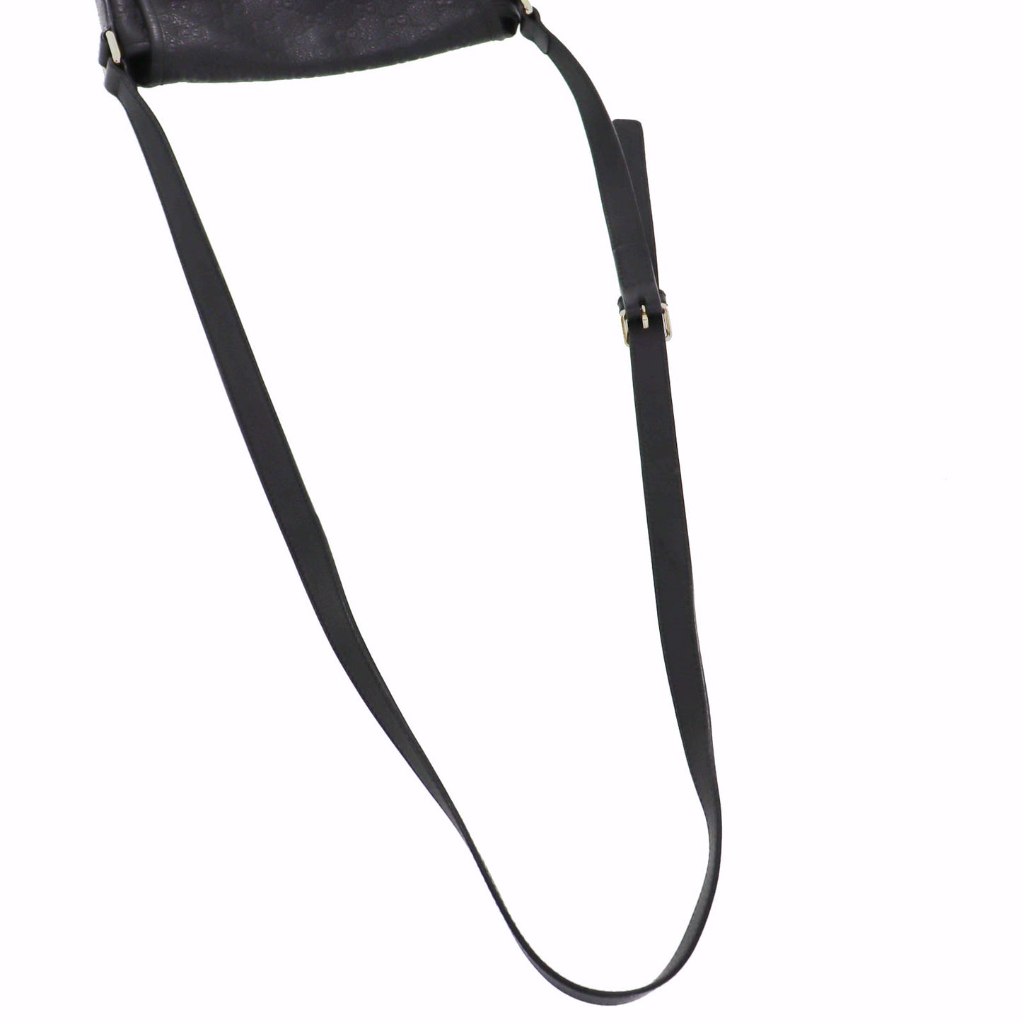 GUCCI Shima Shoulder Bag Black Leather #BS113