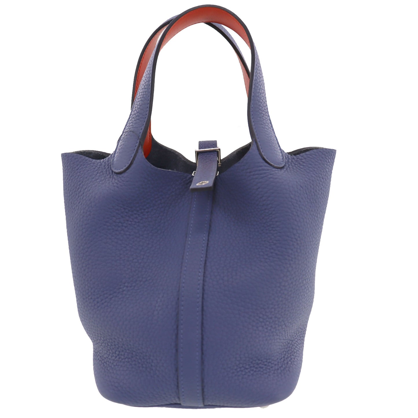 Hermes Picotin Lock PM Handbag Bule Navy Taurillon Maurice #AH704