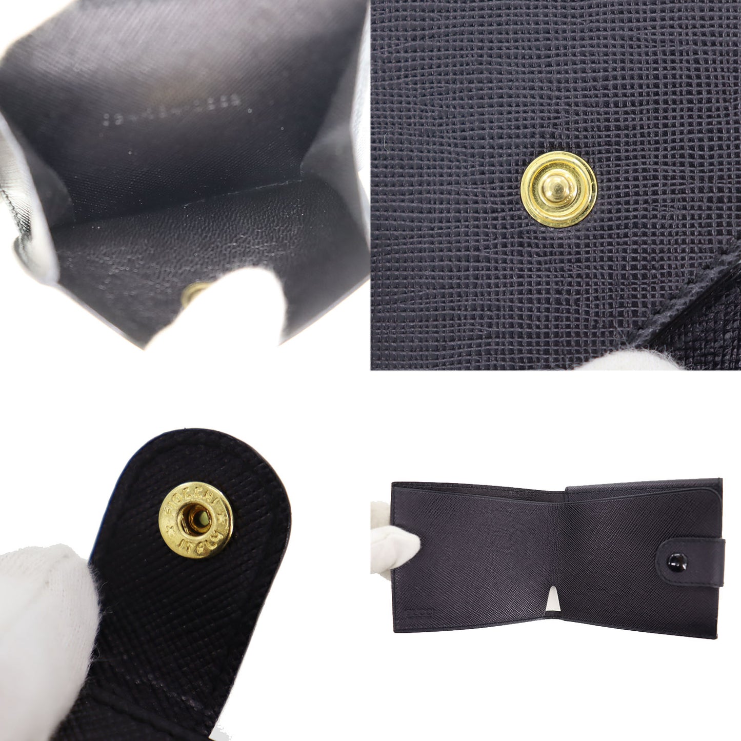 GUCCI Small Bi-fold Wallet Black Leather #AH562
