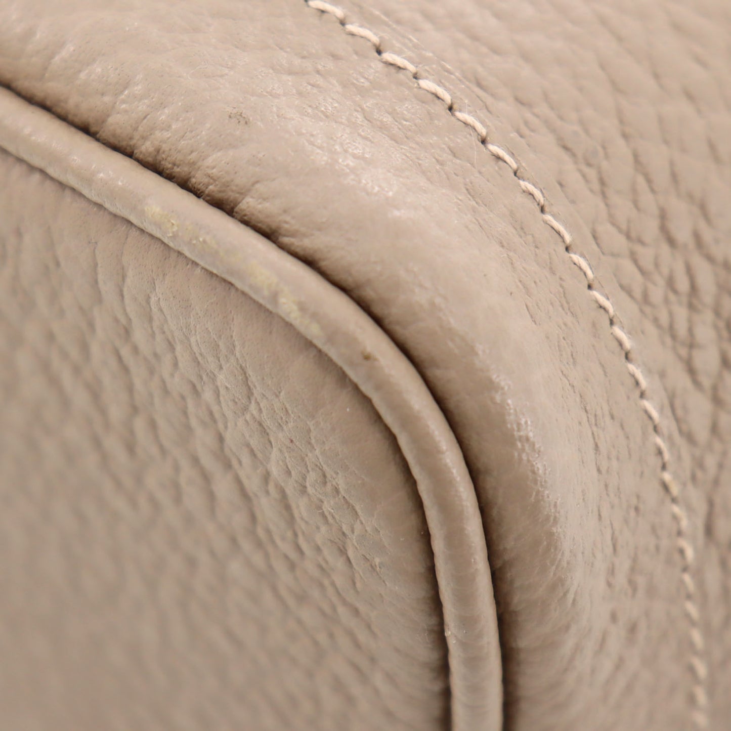 HERMES HandBag Garden Party TPM Beige Negonda Leather #AH705