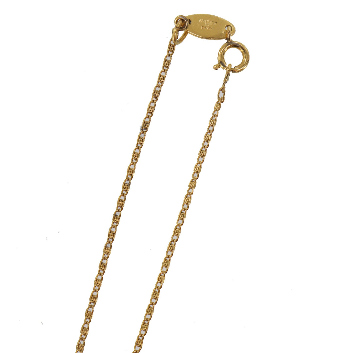 CHANEL CC Logos Gold Plated Chain Necklace 1982 #CU922