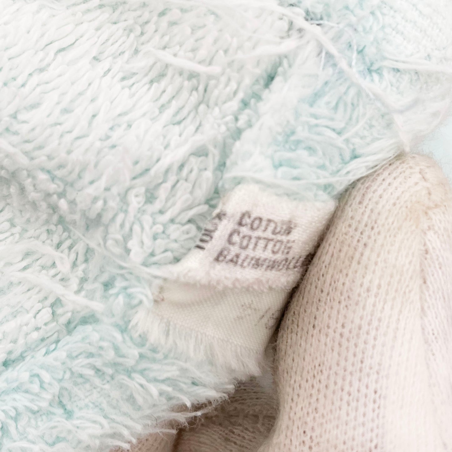 CHANEL CC Logos Large Beach Towel 100% Cotton Pile Light Blue #AH160