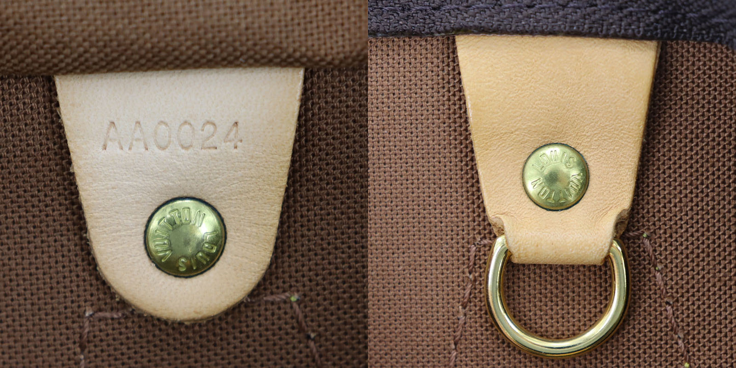 Louis Vuitton Speedy 30 Handbag Monogram Leather M41526 #AG976