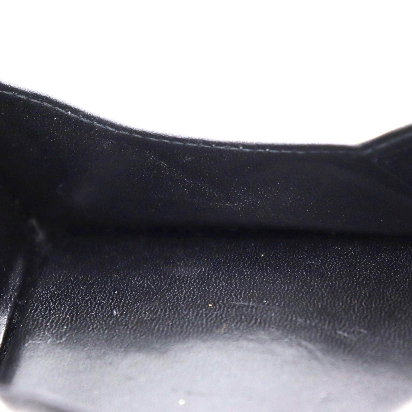 Christian Dior Logos Mini Coin Wallet Black Leather #AH116
