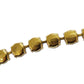 CHANEL Logo Used Chain Necklace Rhinestone Gold 96A #CJ813