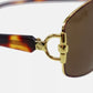 GUCCI Used Sunglasses Brown Gold Eye Wear 59□16 GG2266/N/S #EA474 S