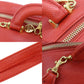 CHANEL CC Shoulder Handbag Vanity Red Caviar Skin Leather #CF934