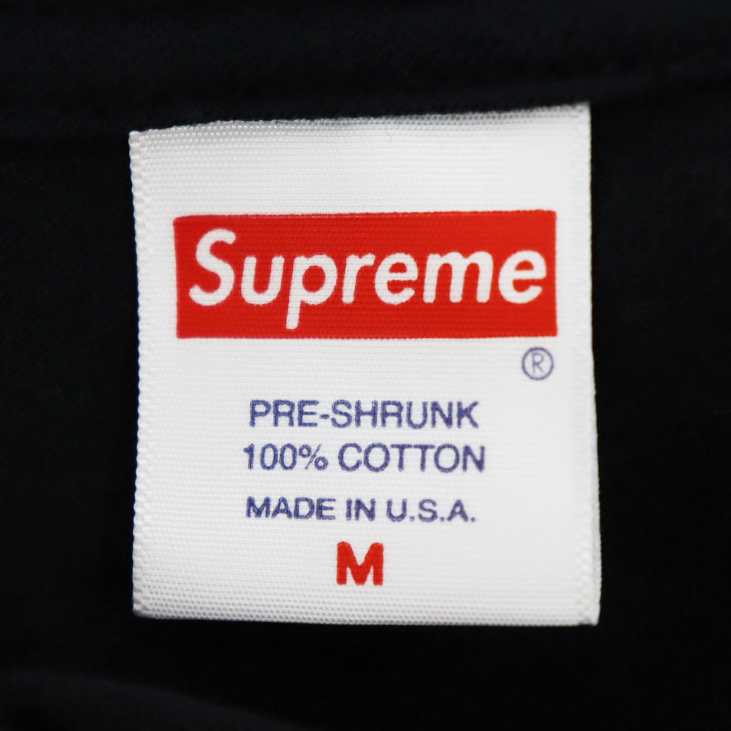 Supreme Logos Short Sleeve T-shirt Black Size M Cotton U.S.A. #AG845