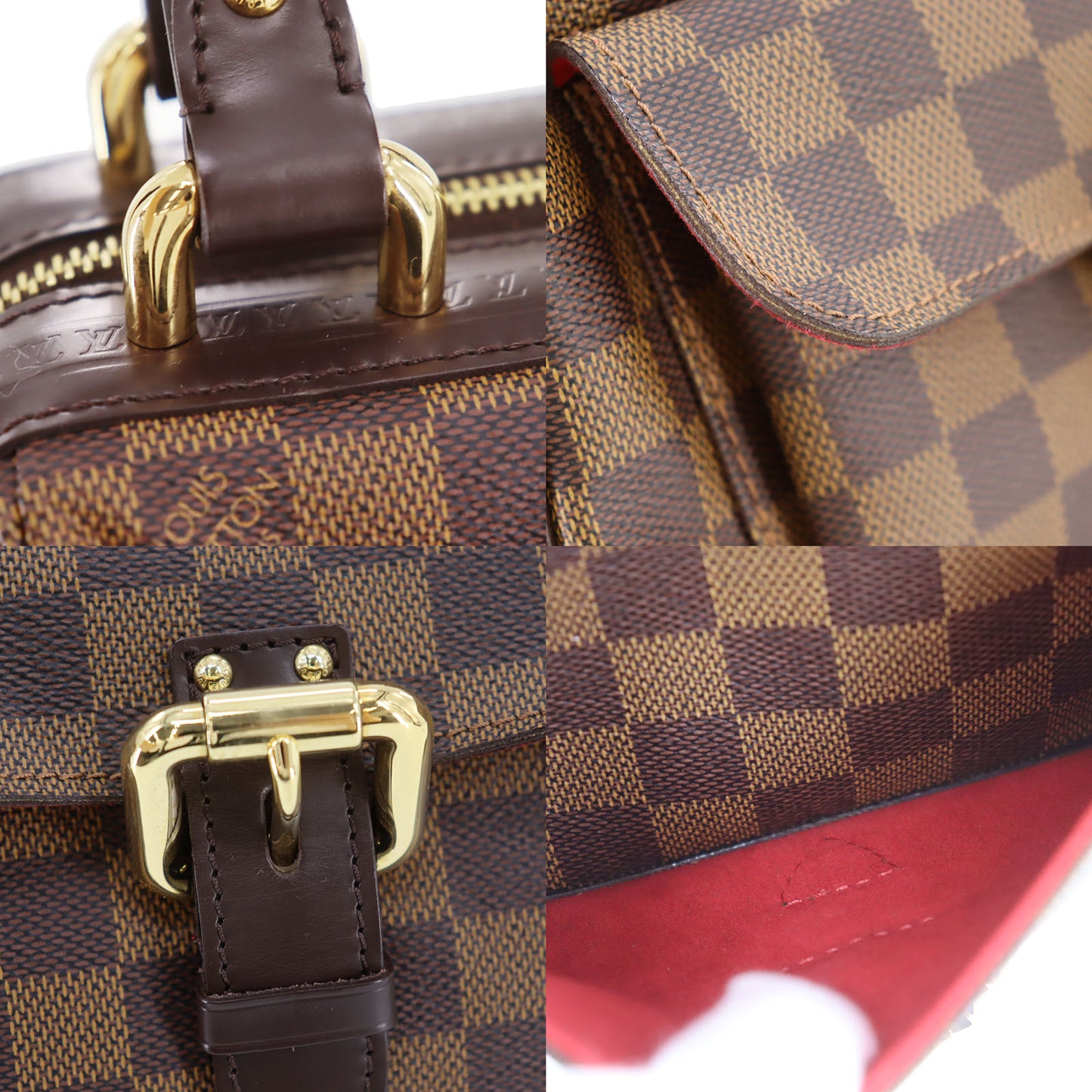 LOUIS VUITTON LV Knightsbridge Used Handbag Damier N51201 Vintage #BQ428