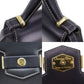 Christian Dior CD Logo 2way Shoulder Handbag Navy Leather #CF782