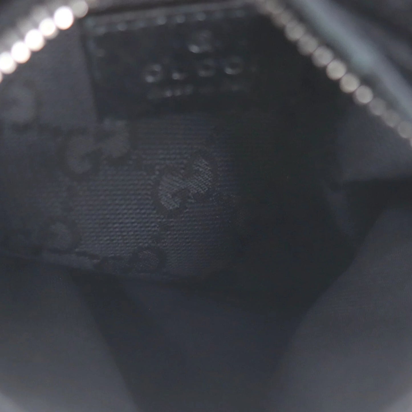 GUCCI Original GG Canvas Fanny Pack Waist Bag Black Canvas #BT121
