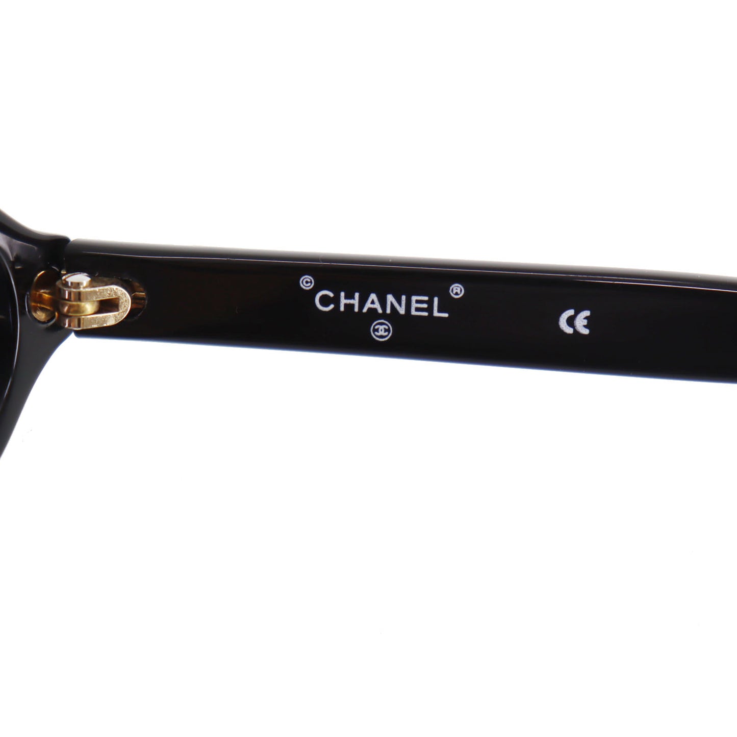 CHANEL CC Logos Sunglasses Plastic Black Eye Wear #CS692