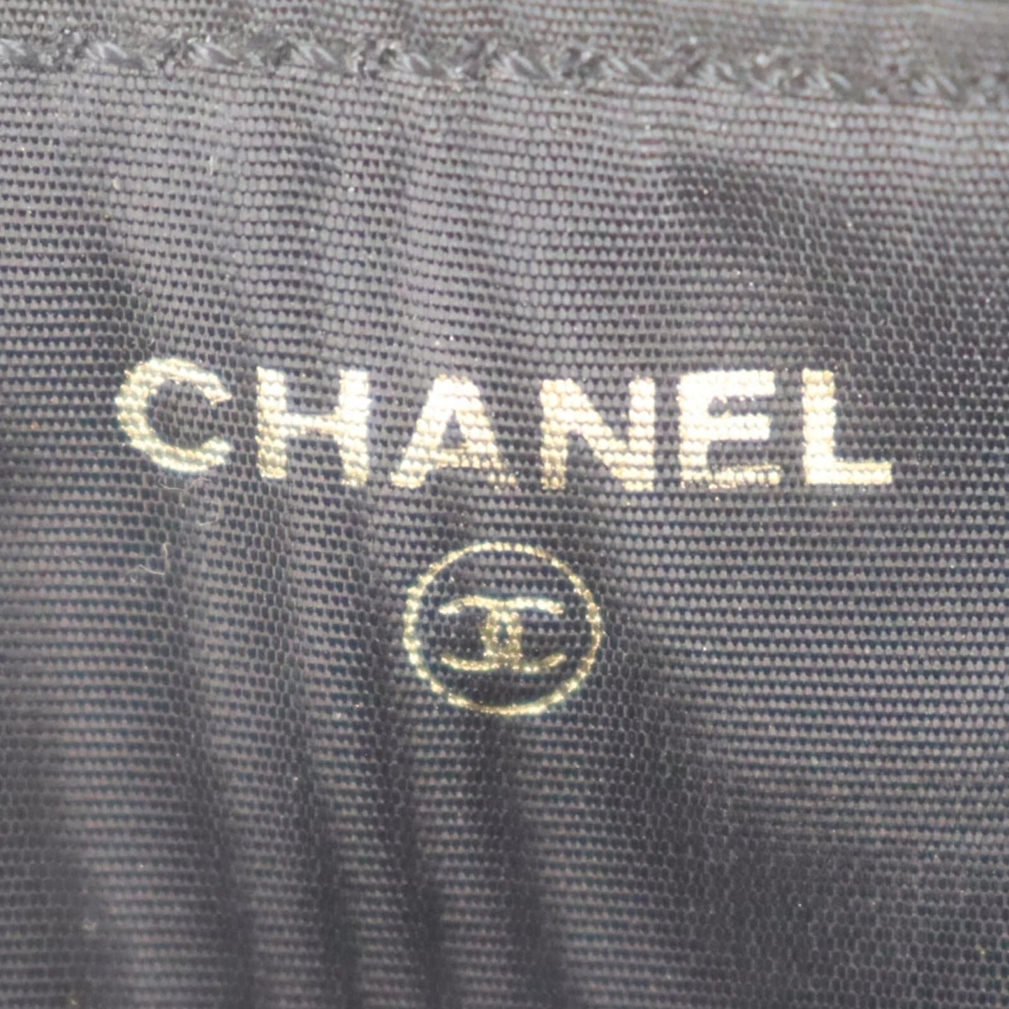 CHANEL CC Logos Coin Purse Black Caviar Skin Leather #CT227