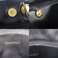 CHANEL Matelasse Chain HandBag Tote Black Lambskin Leather Italy #BJ454