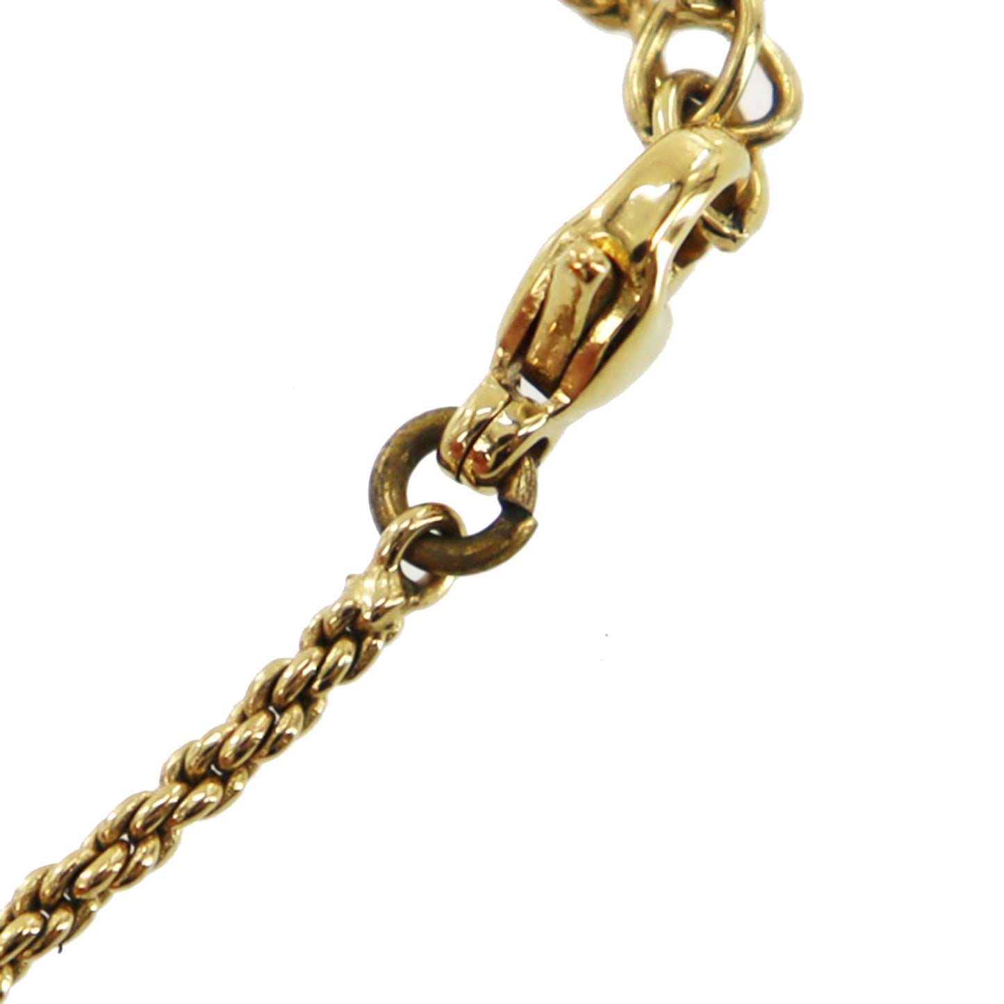 Christian Dior CD Logo Chain Necklace Gold-Plated #BO595