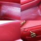 CHANEL Diana Shoulder Bag Red Caviar Skin Leather #CK715
