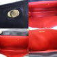 CHANEL CC Logo Shoulder Bag Black Satin #AF794