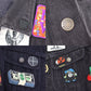 Supreme Embroidery Patch Black Denim Jacket Black Size L Cotton #AH679